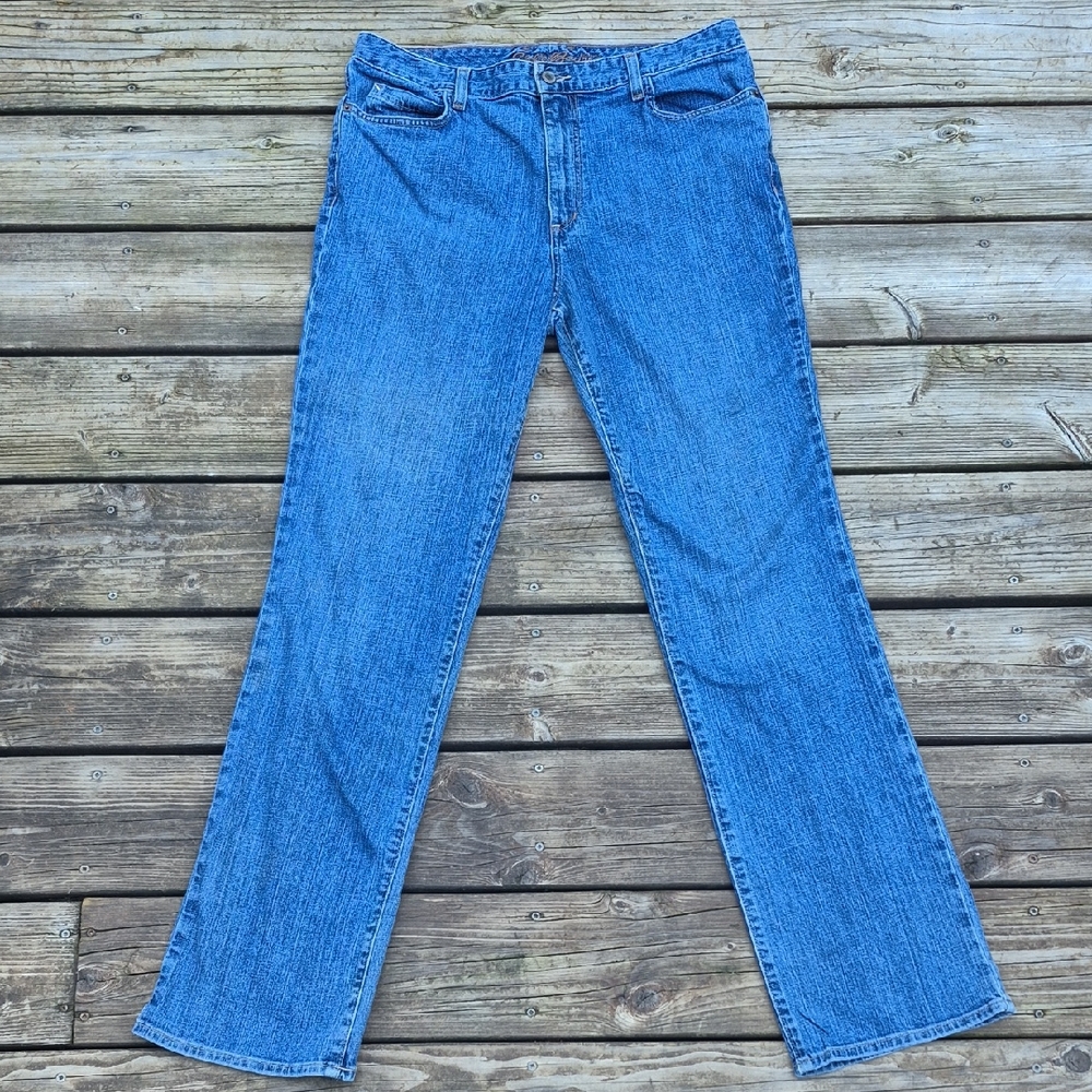 Tall Eddie Bauer Blue Straight Leg Women's  Pants